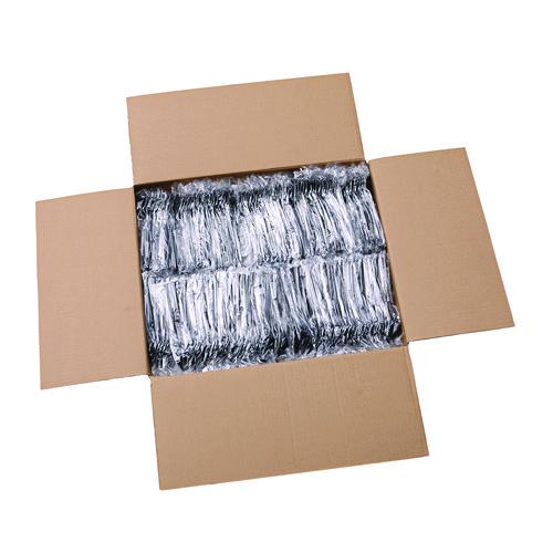 Image of Boardwalk® BWKSSHWPSBIW Heavyweight Wrapped Polystyrene Cutlery, Soup Spoon, Plastic, Black, 1,000/Carton