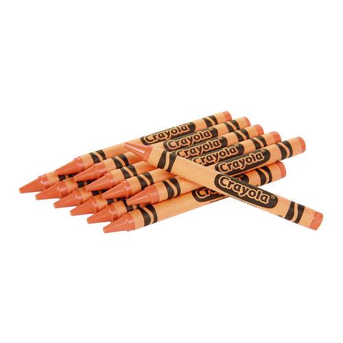 Image of Crayola® 52-0836-033 Bulk Crayons, Regular Size, 0.31" x 3.63", Peach, 12/Box
