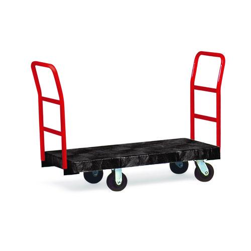 Image of Rubbermaid® Commercial FG443610BLA Heavy-Duty Platform Truck Cart, 1,200 Lb Capacity, 24 X 48 Platform, Black