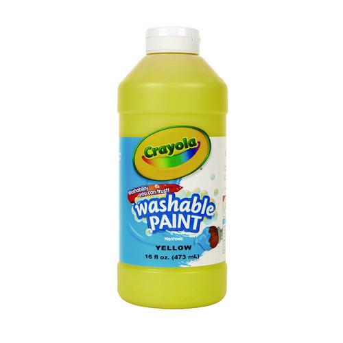 Image of Crayola® 54-2016-034 Washable Paint, Yellow, 16 Oz Bottle