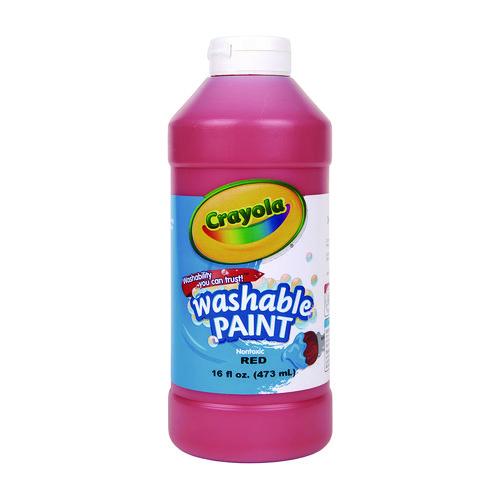 Image of Crayola® 54-2016-038 Washable Paint, Red, 16 Oz Bottle