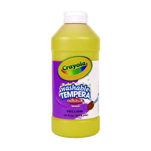 Image of Crayola® 543115034 Artista Ii Washable Tempera Paint, Yellow, 16 Oz Bottle