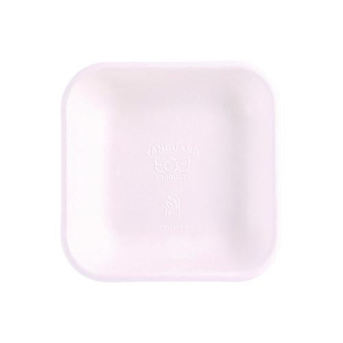 Image of Eco-ProductsÂ® Vanguard Worldview Renewable and Compostable Sugarcane Takeout Containers, 9.9 oz, 5 x 5 x 1, White, 800/Carton