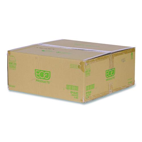 Image of Eco-Products® EP-DLCC GreenStripe Cold Cup Dome Lids, With Hole, Fits 9 oz to 24 oz Cold Cups, Plastic, Clear, 100/Pack, 10 Packs/Carton