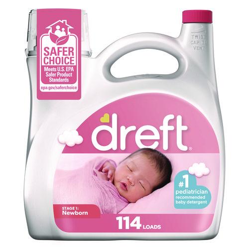 Image of Dreft® 03241 Ultra Laundry Detergent, Baby Powder Scent, 150 oz Bottle, 4/Carton