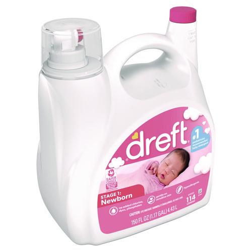 Image of Dreft® 03241 Ultra Laundry Detergent, Baby Powder Scent, 150 oz Bottle, 4/Carton