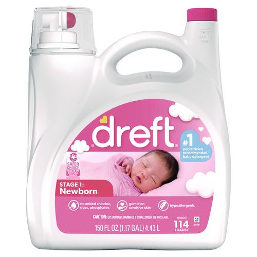Image of Dreft® 03241 Ultra Laundry Detergent, Baby Powder Scent, 150 oz Bottle, 4/Carton