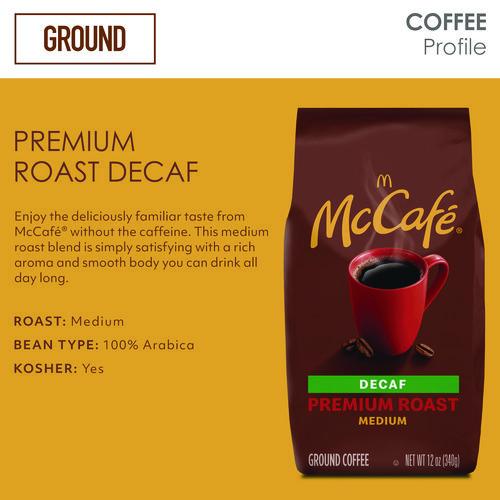 Image of McCafeÂ® Ground Coffee, Premium Roast Decaf, 12 oz Bag