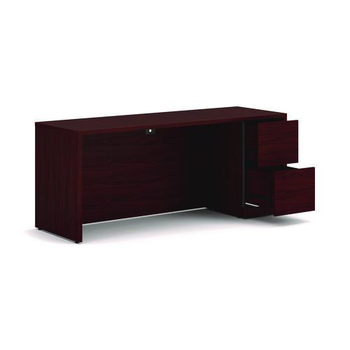 Image of HON® H105903R.NN 10500 Series Full-Height Right Pedestal Credenza, 72w X 24d X 29.5h, Mahogany