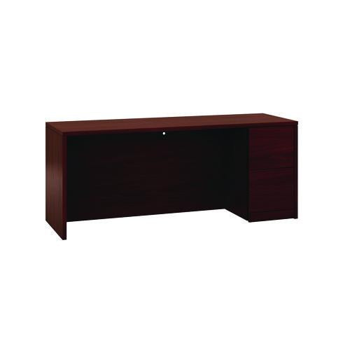 Image of HON® H105903R.NN 10500 Series Full-Height Right Pedestal Credenza, 72w X 24d X 29.5h, Mahogany