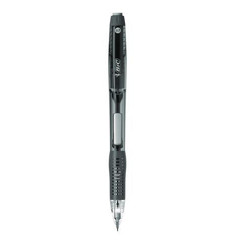 Image of BIC® MV7PRP4-BLK Break-Resistant Mechanical Pencils with Erasers, 0.7 mm, HB (#2), Black Lead, Assorted Barrel Colors, 4/Pack