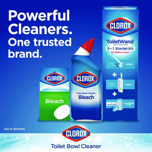 Image of Clorox® 30924 Disinfecting Toilet Bowl Cleaner with Bleach, Rain Clean Scent, 24 oz Bottle, 2/Pack