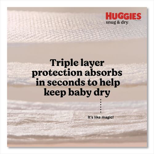 Image of Huggies® 56458 Snug and Dry Diapers, Size 5, 27 plus lbs, 136/Carton