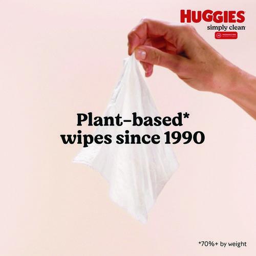 Image of Huggies® 53611 Simply Clean Fragrance Free Baby Wipes, 64/Pack, 11 Packs/Carton