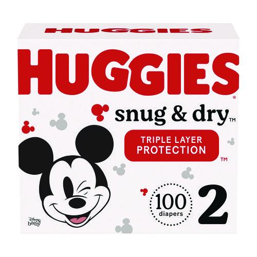 Image of HuggiesÂ® Snug and Dry Diapers, Size 2, 12 lbs to 18 lbs, 100/Carton