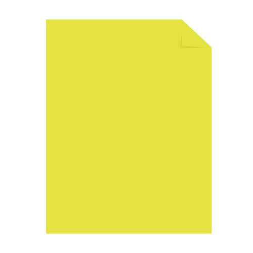 Image of Astrobrights® 91785 Color Cardstock -"Punchy Pastels" Assortment, 65 lb Cover Weight, 8.5 x 11, Lively Lemon, 100/Pack