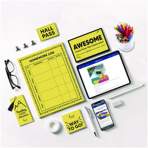 Image of Astrobrights® 91785 Color Cardstock -"Punchy Pastels" Assortment, 65 lb Cover Weight, 8.5 x 11, Lively Lemon, 100/Pack
