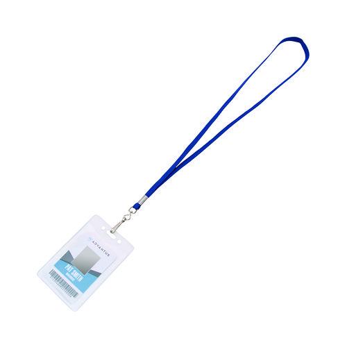 Image of Advantus 97129 Deluxe Lanyard with J-Hook, Blue, 36" Long, 100/Pack