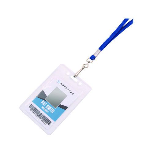 Image of Advantus 97129 Deluxe Lanyard with J-Hook, Blue, 36" Long, 100/Pack