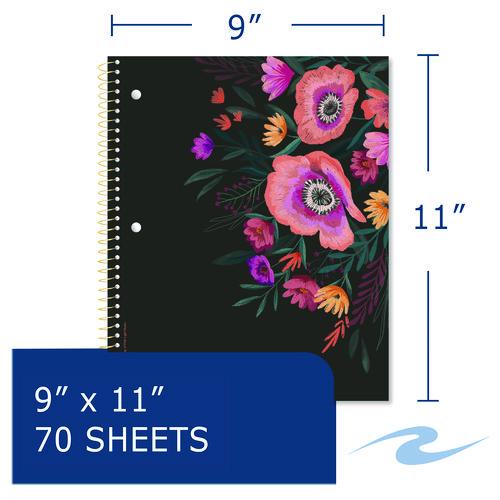 Image of Roaring Spring® 11323 Studio Series Notebook, 1-Subject, Medium/College Rule, Randomly Assorted Cover Color, (70) 11 x 9 Sheets