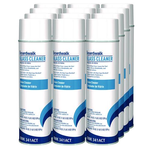 Image of Boardwalk® 1041288 Heavy-Duty Glass Cleaner, Sweet Scent, 19 oz Aerosol Spray, 12/Carton