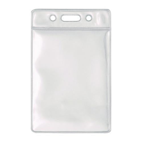 Image of Advantus 75684 ID Badge Holder, Clear, Vertical Orientation, 2.38 x 3.5 Insert, 50/Pack