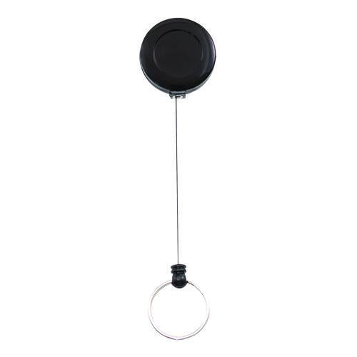 Image of Advantus 97121 Badge Reel with Split Key Ring, Extends 30", Black, 12/Box