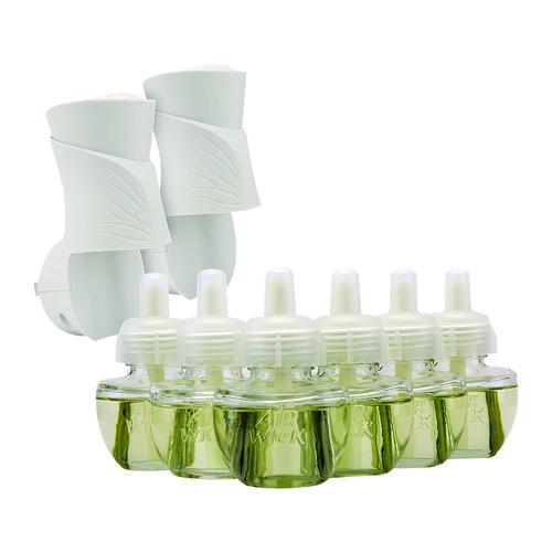 Image of Air Wick® 62338-01914 Plug-in Scented Oil Starter Kit, Fresh Linen, 0.67 oz, 8/Pack