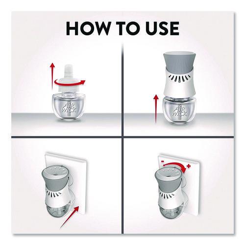 Image of Air Wick® 62338-01914 Plug-in Scented Oil Starter Kit, Fresh Linen, 0.67 oz, 8/Pack