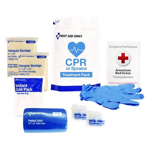 Image of First Aid Only 91165 9-Piece CPR and Sprains Treatment Pack, Resealable Plastic Bag