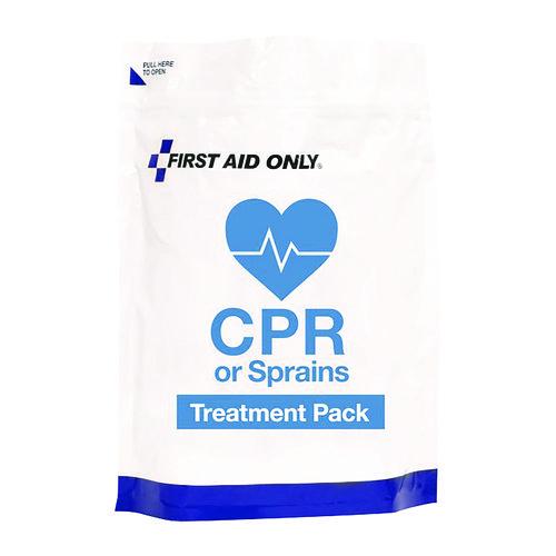 Image of First Aid Only 91165 9-Piece CPR and Sprains Treatment Pack, Resealable Plastic Bag