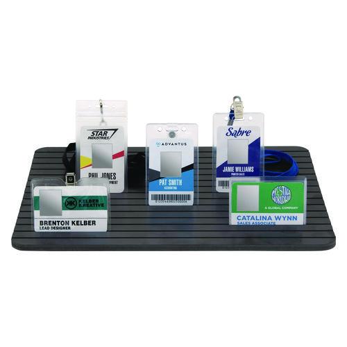 Image of Advantus 97583 ID Badge Tray, 15 Slots, 60 Badge Capacity, 15.3 x 11.4, Black