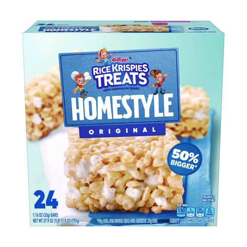 Image of Kellogg's® KEE27140 Rice Krispies Treats Homestyle Original Cereal Bar, 1.16 Bar, 24/Box