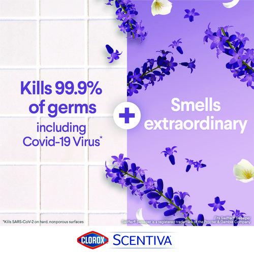 Image of Clorox® 60040 Scentiva Bleach Free Cleaning Wipes, 7.75 x 7, Tuscan Lavender and Jasmine, 75/Canister