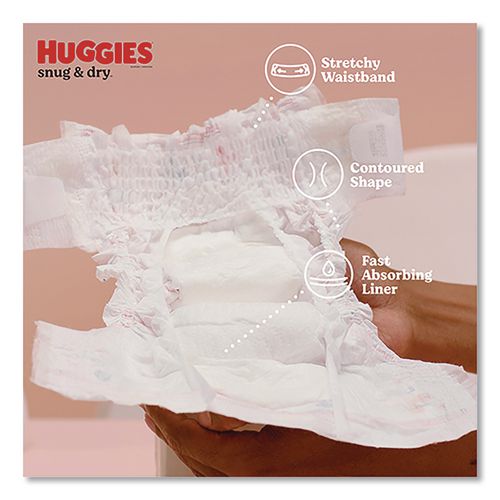 Image of Huggies® 56458 Snug and Dry Diapers, Size 5, 27 plus lbs, 136/Carton