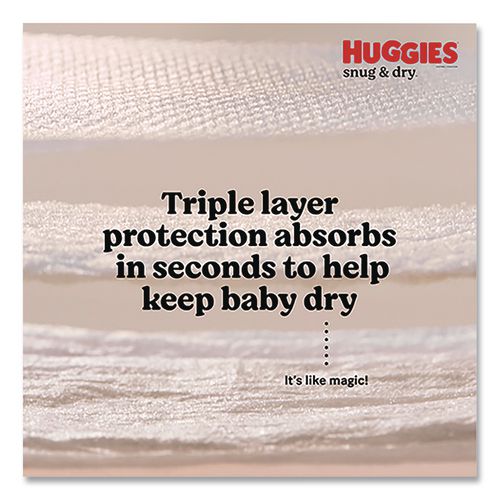 Image of Huggies® 56456 Snug and Dry Diapers, Size 3, 16 lbs to 28 lbs, 168/Carton