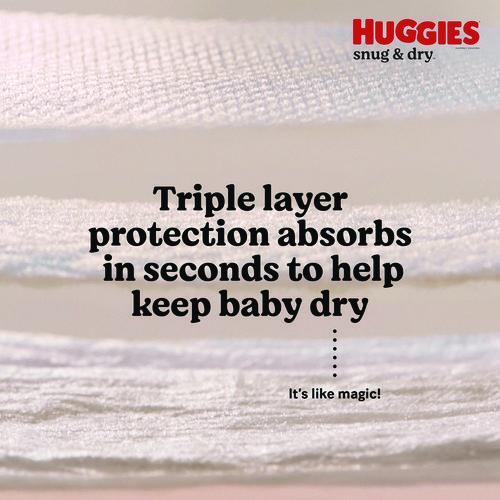 Image of Huggies® 56432 Snug and Dry Diapers, Size 1, 8 lbs to 14 lbs, 128/Carton