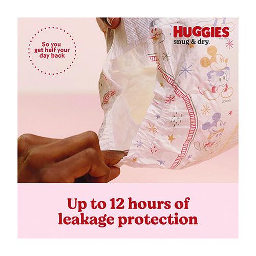 Image of Huggies® 56432 Snug and Dry Diapers, Size 1, 8 lbs to 14 lbs, 128/Carton