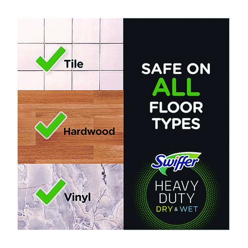 Image of Swiffer® 76471 Heavy-Duty Wet Refill Cloths, 8 x 10, Gain Original Scent, White, 10 Cloths/Tub
