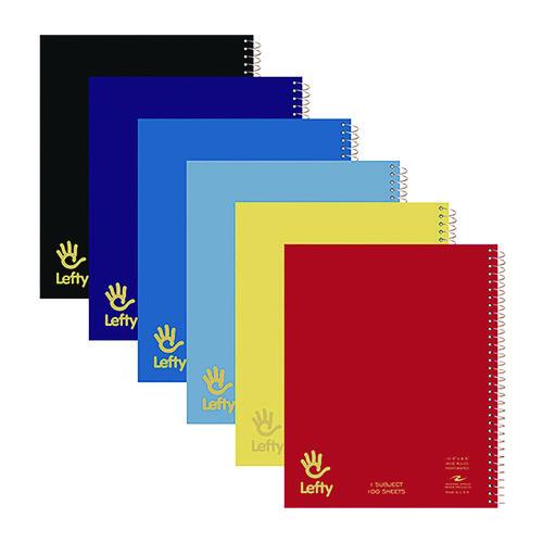 Image of Roaring Spring® 13505 Lefty Notebook, 1-Subject, Wide/Legal Rule, Randomly Assorted Cover Color, (100) 10.5 x 8.5 Sheets
