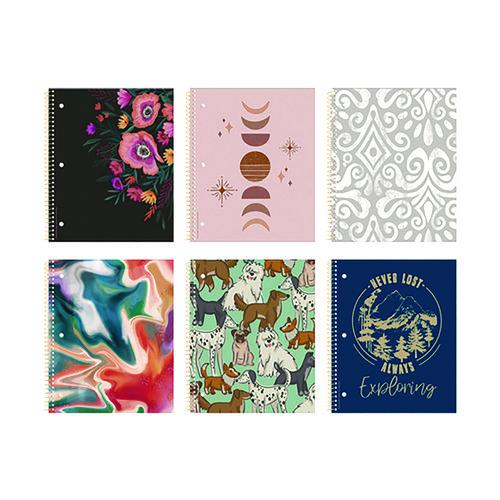 Image of Roaring Spring® 11323 Studio Series Notebook, 1-Subject, Medium/College Rule, Randomly Assorted Cover Color, (70) 11 x 9 Sheets