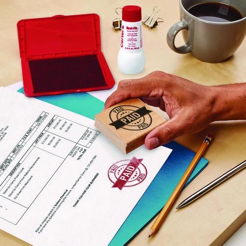 Image of Carter's® 21447 Neat-Flo Stamp Pad Inker, 2 oz Bottle, Red