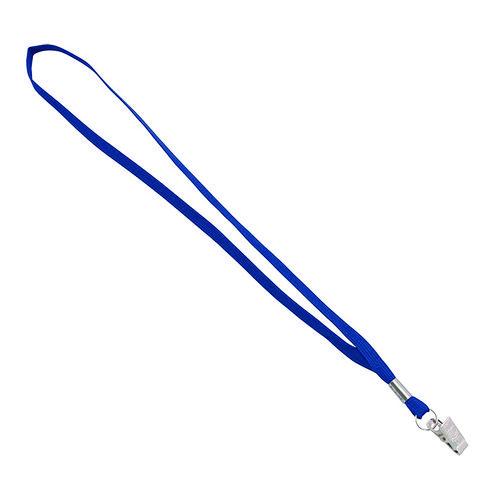 Image of Advantus 97127 Metal Flat Clip Lanyard, 36" Long, Blue, 100/Pack
