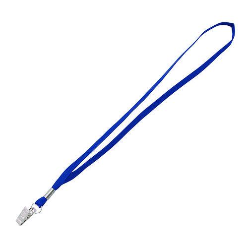 Image of Advantus 97127 Metal Flat Clip Lanyard, 36" Long, Blue, 100/Pack