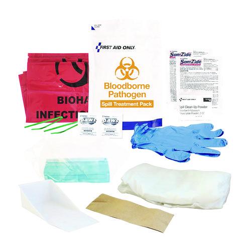 Image of First Aid Only 15-Piece Blood-Borne Pathogen Treatment Pack, 15 Pieces, Resealable Plastic Bag