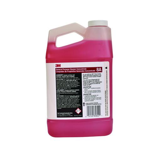 Image of 3M 8A General Purpose Cleaner Concentrate, Clean Scent, 0.5 gal Bottle, 4/Carton