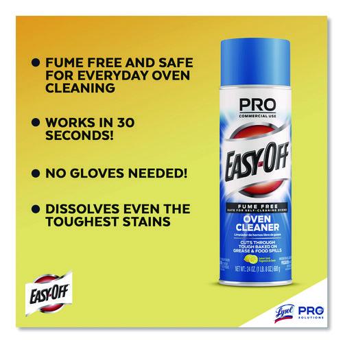 Image of Professional EASY-OFF® 62338-85260 Fume-Free Max Oven Cleaner, Foam, Lemon, 24 oz Aerosol Spray