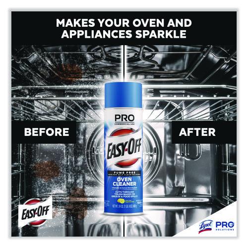 Image of Professional EASY-OFF® 62338-85260 Fume Free Max Oven Cleaner, Foam, Lemon, 24 Oz Aerosol Spray, 6/carton