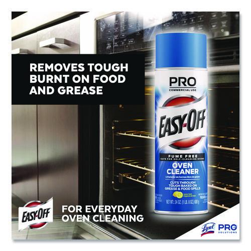 Image of Professional EASY-OFF® 62338-85260 Fume Free Max Oven Cleaner, Foam, Lemon, 24 Oz Aerosol Spray, 6/carton