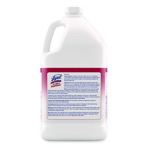 Image of Professional LYSOL® Brand 36241-74389 No Rinse Sanitizer Concentrate, 1 Gal Bottle, 4/carton